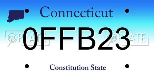 0FFB23 Connecticut License Plate