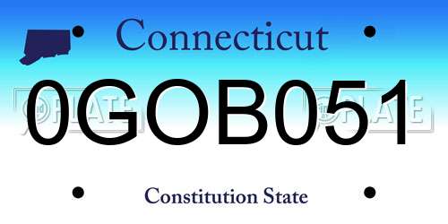 0GOB051 Connecticut License Plate