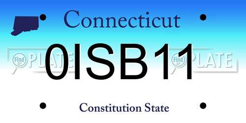 0ISB11 Connecticut License Plate