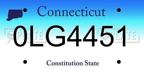 0LG4451 Connecticut License Plate