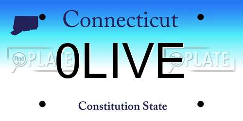 0LIVE Connecticut License Plate