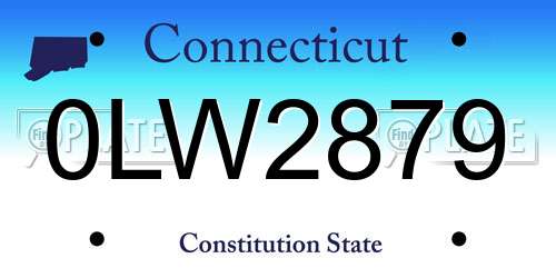 0LW2879 Connecticut License Plate