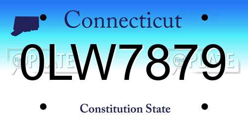0LW7879 Connecticut License Plate
