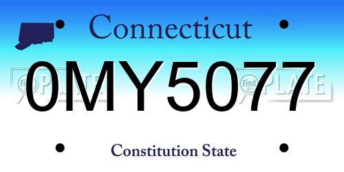 0MY5077 Connecticut License Plate
