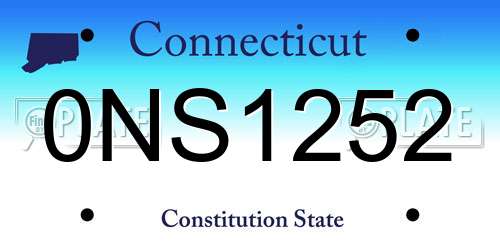 0NS1252 Connecticut License Plate