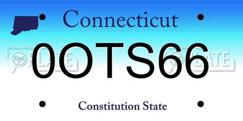 0OTS66 Connecticut License Plate
