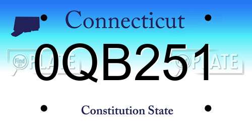 0QB251 Connecticut License Plate