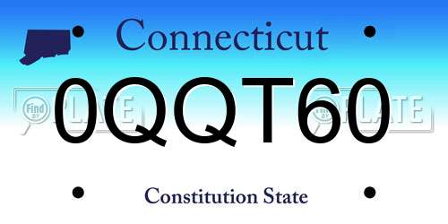 0QQT60 Connecticut License Plate