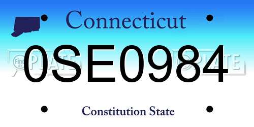 0SE0984 Connecticut License Plate