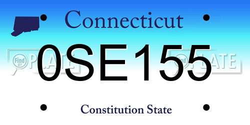 0SE155 Connecticut License Plate