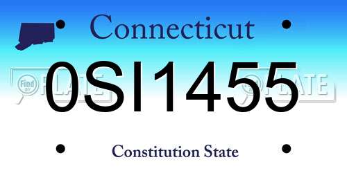 0SI1455 Connecticut License Plate
