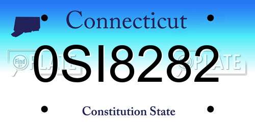 0SI8282 Connecticut License Plate