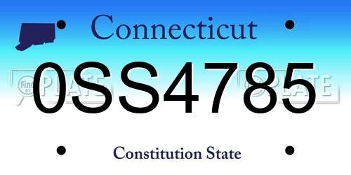 0SS4785 Connecticut License Plate