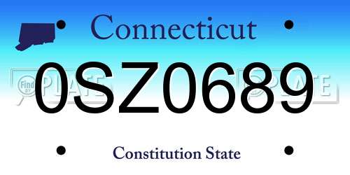 0SZ0689 Connecticut License Plate