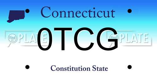0TCG Connecticut License Plate