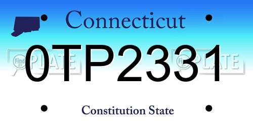 0TP2331 Connecticut License Plate