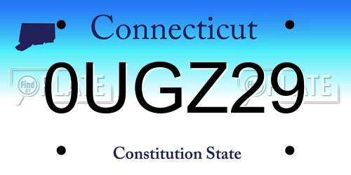 0UGZ29 Connecticut License Plate