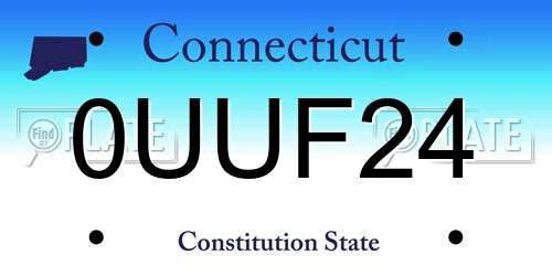 0UUF24 Connecticut License Plate