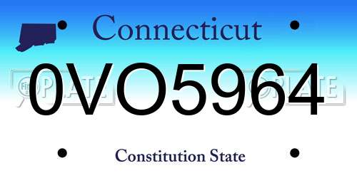 0VO5964 Connecticut License Plate