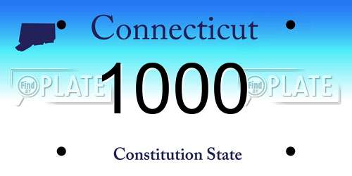 1000 Connecticut License Plate
