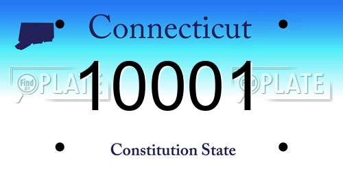 10001 Connecticut License Plate