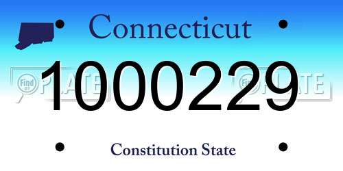1000229 Connecticut License Plate