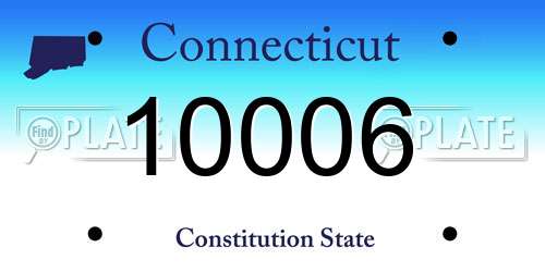 10006 Connecticut License Plate