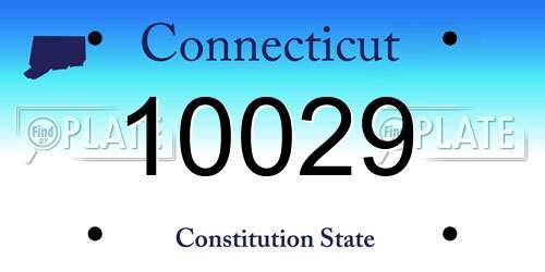 10029 Connecticut License Plate