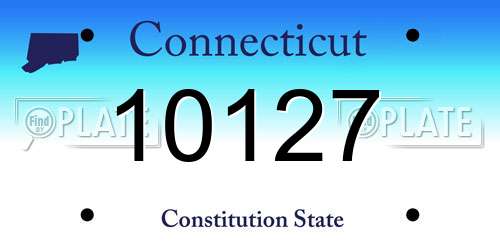 10127 Connecticut License Plate
