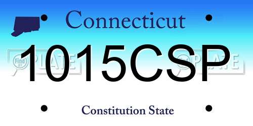 1015CSP Connecticut License Plate