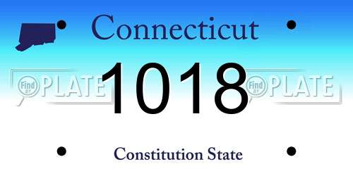 1018 Connecticut License Plate