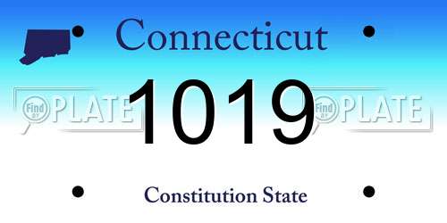 1019 Connecticut License Plate