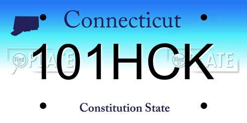 101HCK Connecticut License Plate