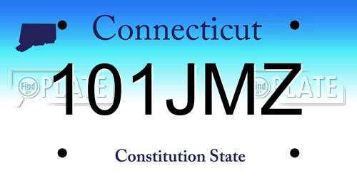 101JMZ Connecticut License Plate