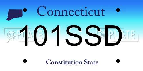 101SSD Connecticut License Plate