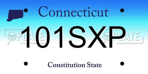 101SXP Connecticut License Plate