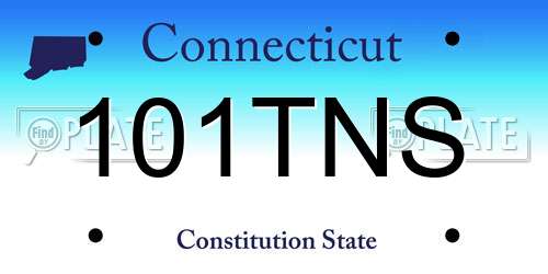 101TNS Connecticut License Plate