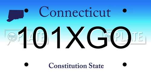 101XGO Connecticut License Plate