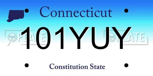 101YUY Connecticut License Plate