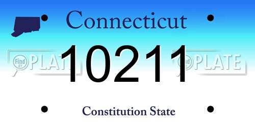 10211 Connecticut License Plate