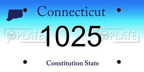 1025 Connecticut License Plate