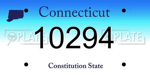 10294 Connecticut License Plate
