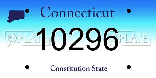 10296 Connecticut License Plate