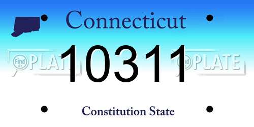 10311 Connecticut License Plate
