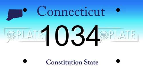 1034 Connecticut License Plate