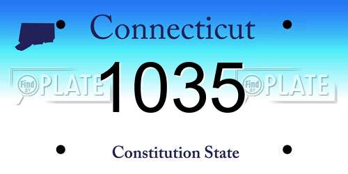 1035 Connecticut License Plate