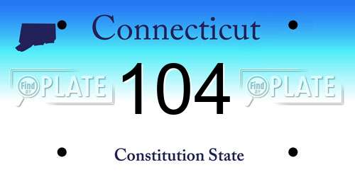 104 Connecticut License Plate