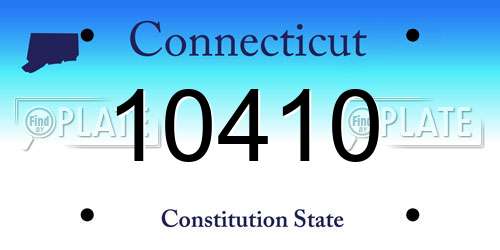 10410 Connecticut License Plate