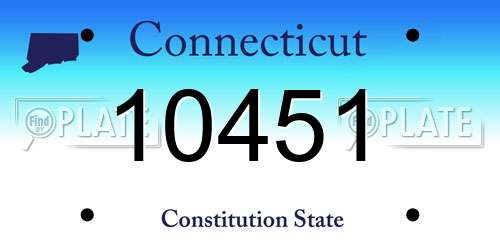 10451 Connecticut License Plate