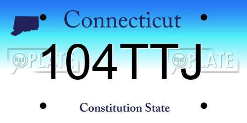 104TTJ Connecticut License Plate